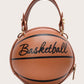 BASKETBALL SHAPED BAG - Brown
